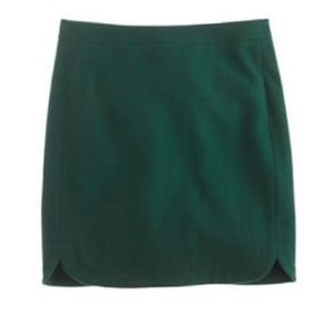 NWT JCrew Wool-blend Green Mini Skirt